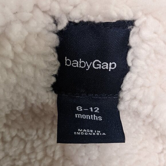 BabyGap Sweater Navy Blue/Red Heart  Infant 6-12 Months - Picture 4 of 4